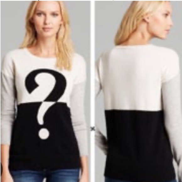 EUC Autumn Cashmere-Question Mark Cashmere Sweater size M - Picture 1 of 4